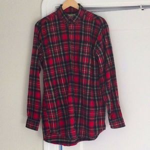 L L Bean Scotch Plaid Flannel Shirt M Tall. Excellent Condition. Button down.